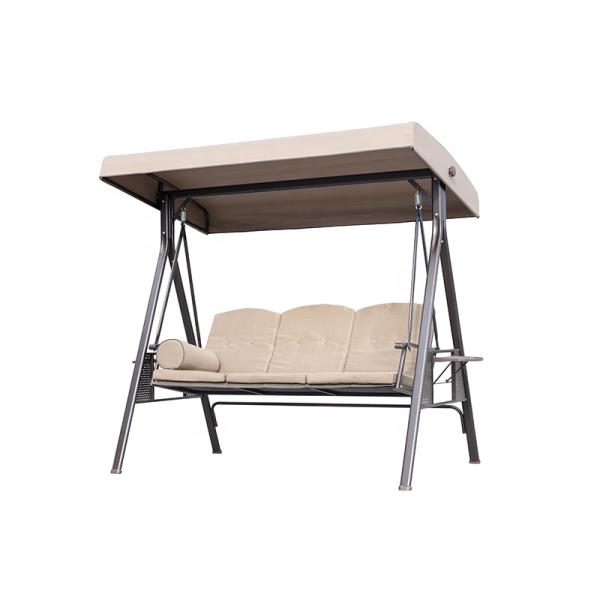 200*124*170cm Garden Decorations Outdoor Cushioned Bench Bed with Canopy Pergola Gazebo