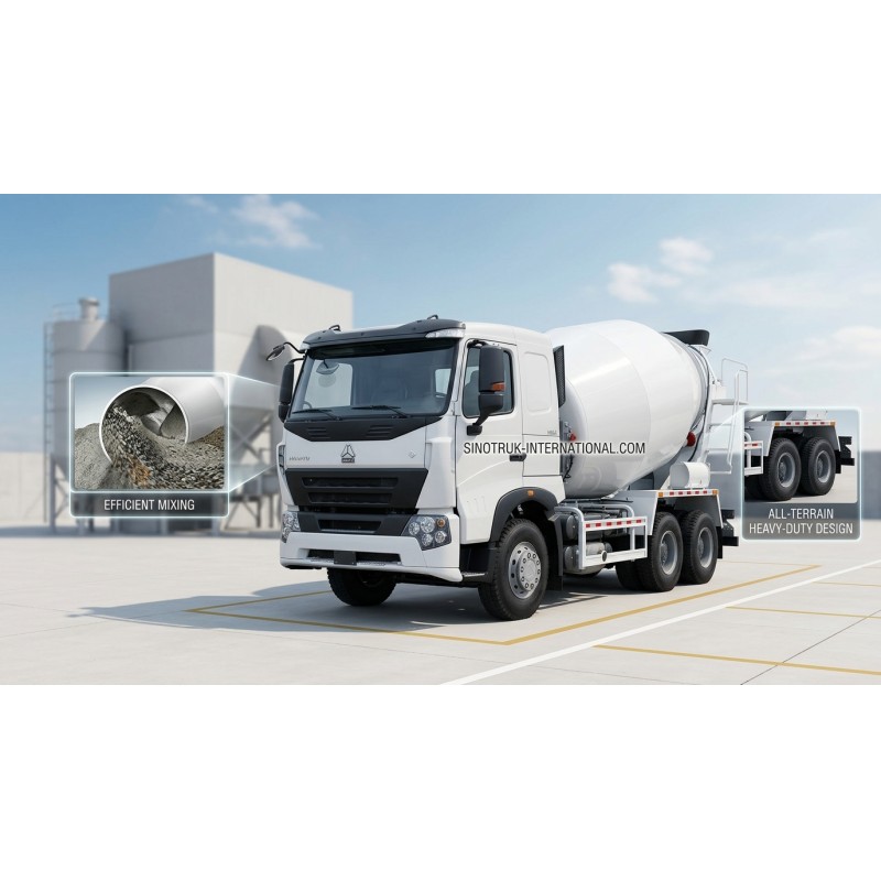 9CBM Concrete Mixer Truck SINOTRUK HOWO A7 336HP 6X4 LHD ZZ5257GJBN3647N1