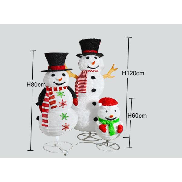 Christmas decorations illuminated snowman Santa Claus Hotel shopping mall layout 1.2 m 1 m iron retractable snowman