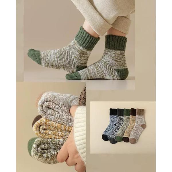 Mode chaussettes d'hiver en cachemire de laine épaisse chaussettes chaudes douces en terre