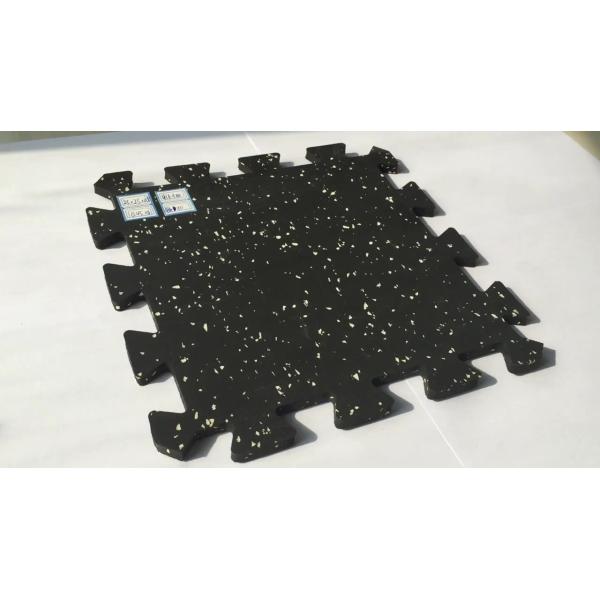 Anti Slip Gym Interlocking Rubber Flooring Blue 500x500mm