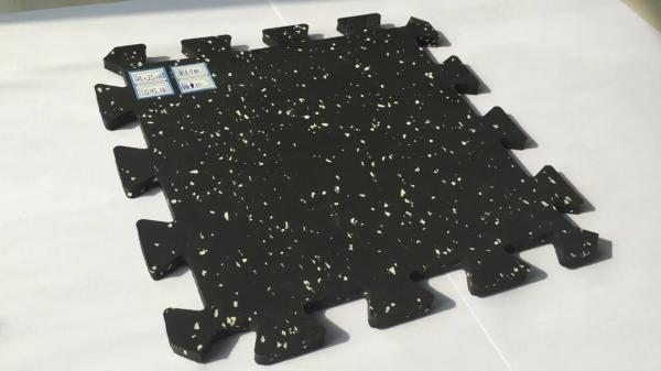 Blue Interlocking Rubber Mat Anti Slip Gym Interlocking Rubber Flooring 500*500mm