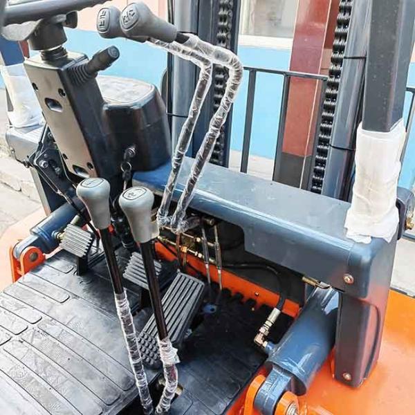 5000kg 4 Wheel Counterbalance Forklift Orange Counter Balance Fork Truck