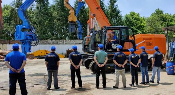 Roadside Area Sheet Vibratory Hammer Pile Driver Photovoltaic