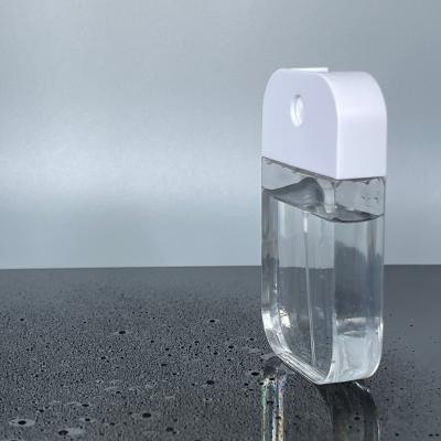 ISO Certified 50ml Card Pump Perfume Bottle with White Color and Card Shape Sprayer