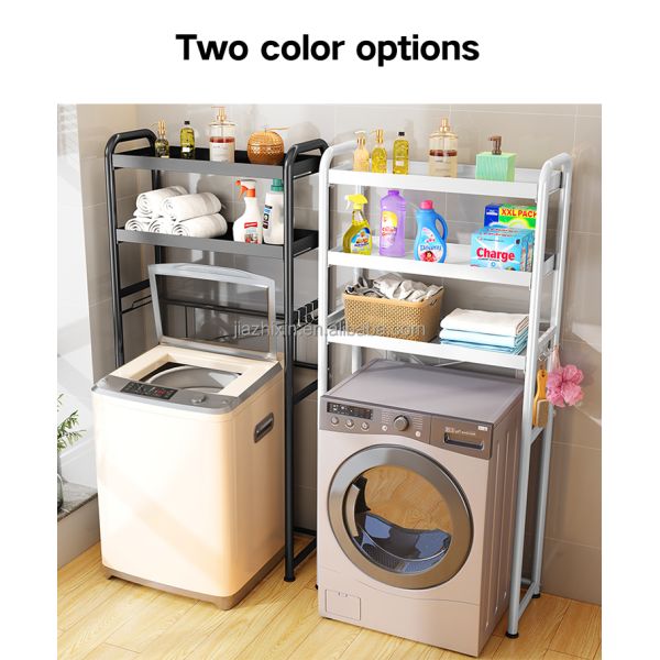 2022 New 2layer Metal Bathroom Storage Holders Makeup Corner Organizer Washing Machine Shelf Accessories Counter Toilet Rack
