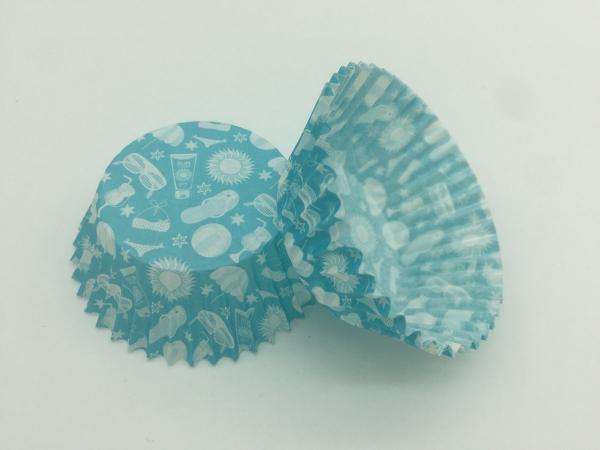 Light Blue Animal Print Cupcake Liners , Jumbo Cute Cupcake Holders / Cups For Cake