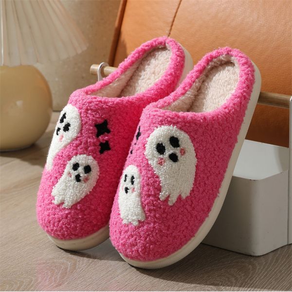 Pantoufles d'intérieur pour femmes tendance et festives, chaussures à tige tricotée, design personnalisé