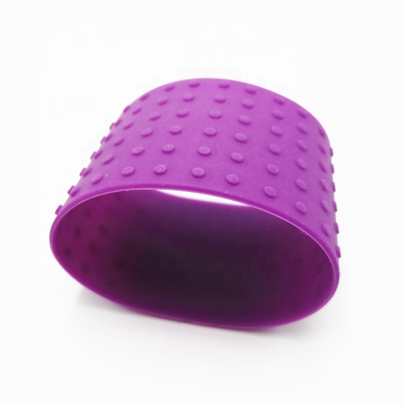 Silicone Purple Rubber Grip Bottle Cup Grip Heat Resistant Sleeve Grip Holder
