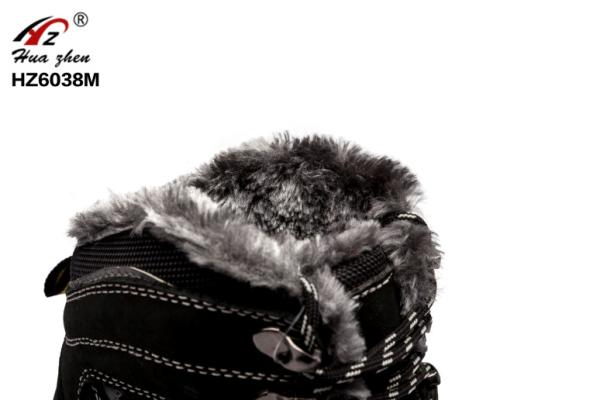 Winter Keep Warm Industrial Work Shoes Smooth High Ankle With Anti Static Fur