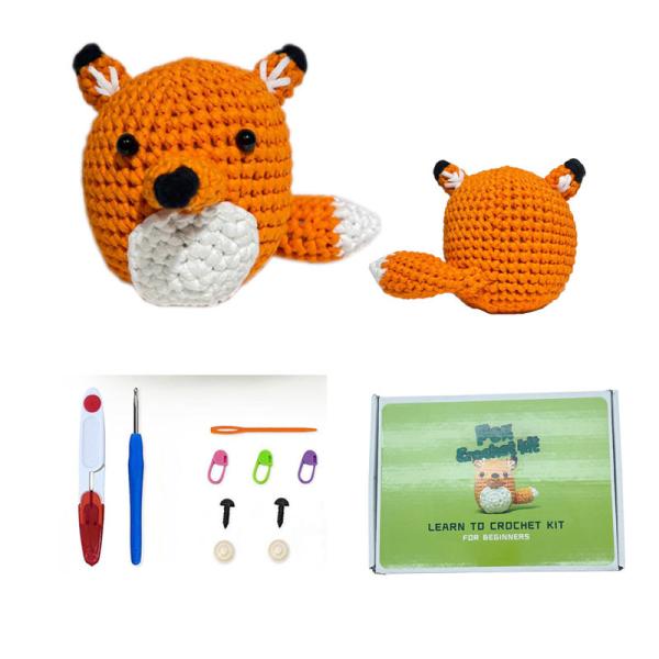 Готовый запас Семь ремесленников Красивая Лиса DIY Crochet Kit Молоко хлопок для начинающих
