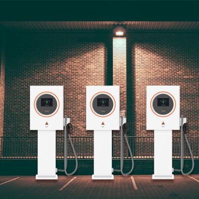 DC Wall Mounted Ev Charging Stations 30KW 50KW Column Type CCS1 CCS2 GB/T CHAdeMo