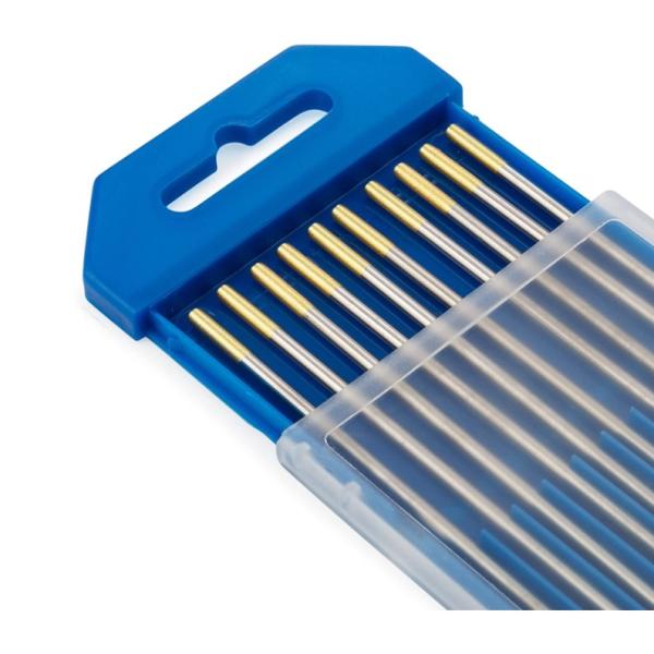 Electrodos de tungsteno de soldadura de oro de 2,4 mm * 175 mm 3/32 WL15 Tig para aplicaciones de soldadura