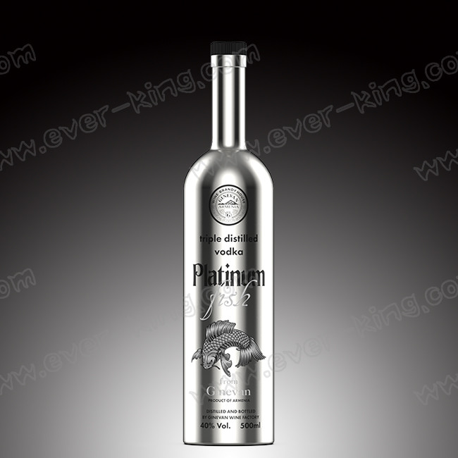 Водка привинтила мычку 500ml стеклянной бутылки округлой формы гальванизировать