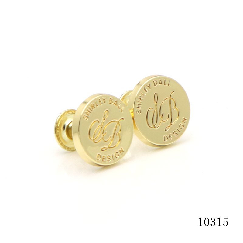 Quality Gold Plated Metal Logo Rivet Customized Cap Rivet Stud for Leather Strap Bag Accessories