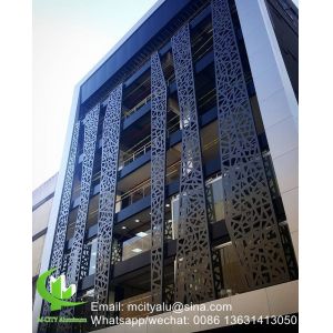 Panneau décoratif perforé en aluminium pour revêtement de façade de murs de