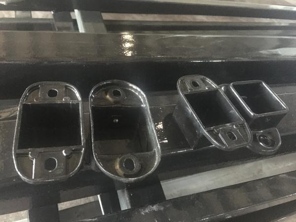 25mm*25mm picket Spear top black steel fence