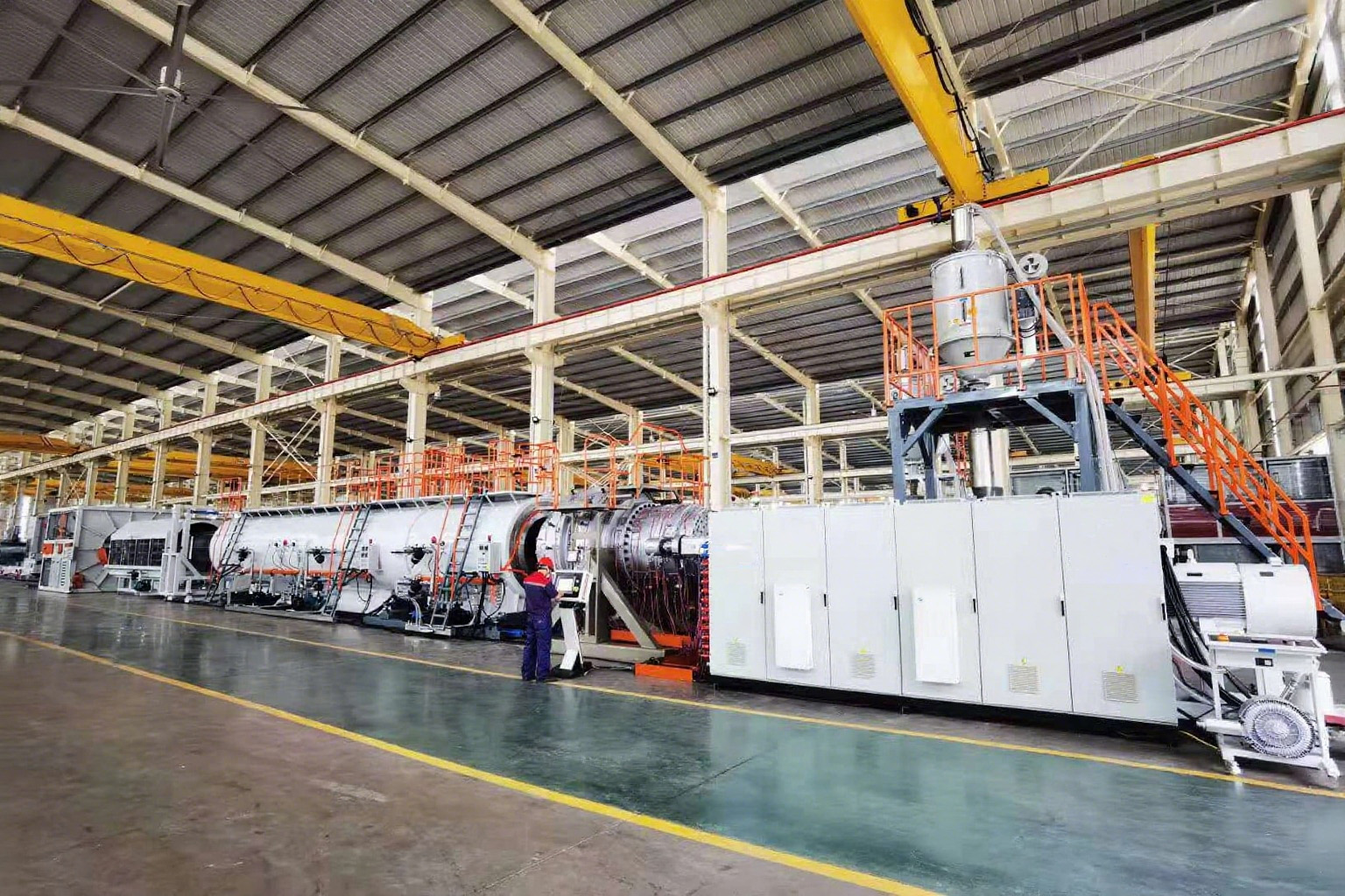 Langbo China Machine Single Screw Extruder PE HDPE PPR Pipe Extrusion Production Line