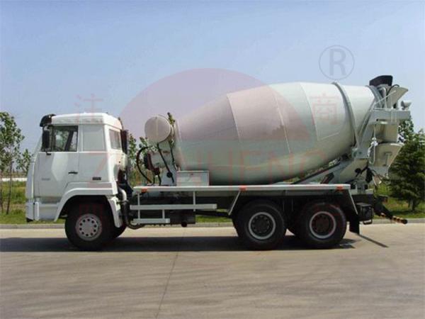 Air Pressure Ready Mix Cement Truck 10-12CBM , Water Supply Mobile Concrete Batch Truck