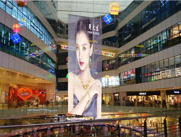 Lightweight Transparent Video Screen P3.9 Free Movie Glass Window Display