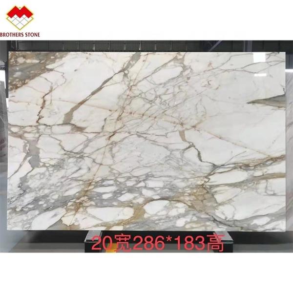 Polished Calacatta Gold Steps on Italy Marble Staircases in Modern Luxury Stone Interior