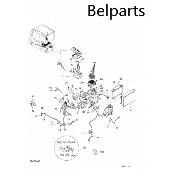 ZX200-3 9292112 Excavator Spare Parts / Upperstructure Electric Parts Vehicle CO
