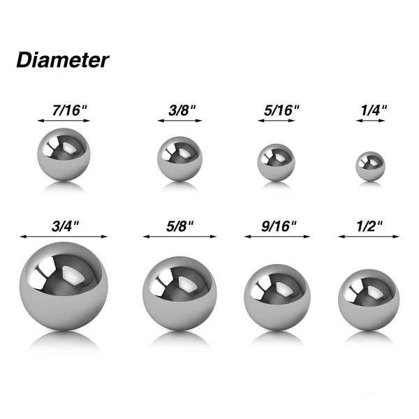 Precision 304 Stainless Steel Bearing Balls 1/4 Inch 6.35MM G100