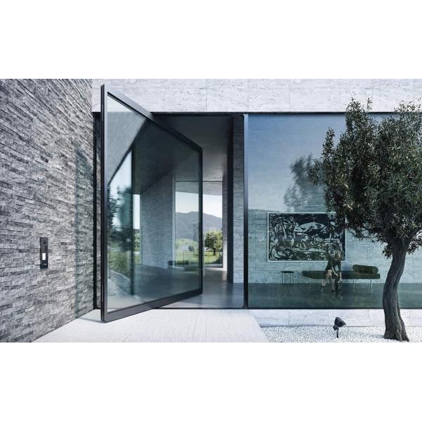 Custom 1.5mm Aluminium Pivot Doors 360 Degree Swing And Slide