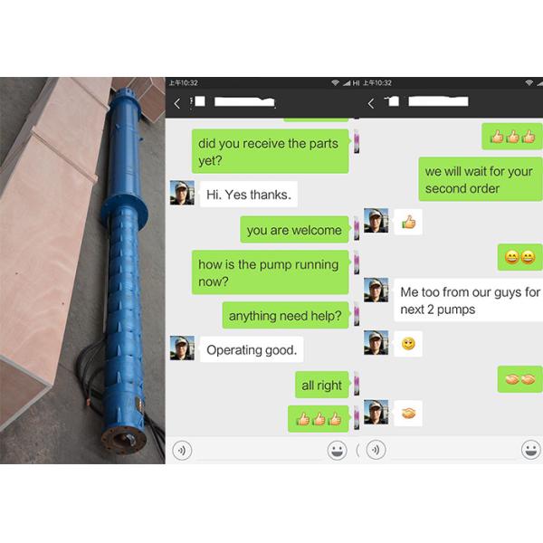 37kw 50hp 63m3/h 80m3/h 140m3/h Bomba sumergible eléctrica de agua