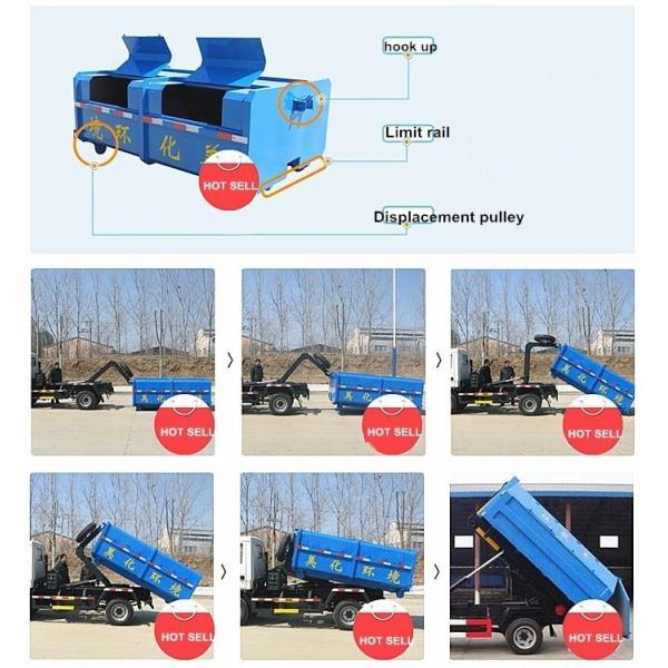 Shacman Ampliroll Hook Arm Garbage Truck / Hooklift Garbage Truck