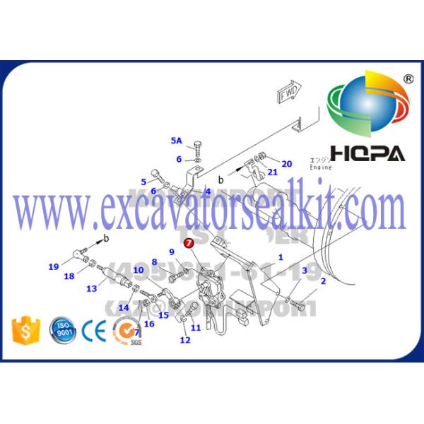 Asamblea de piezas del motor motor/7834-40-2002 de la válvula reguladora PC120-6 7834-40-2001 7834-40-2000