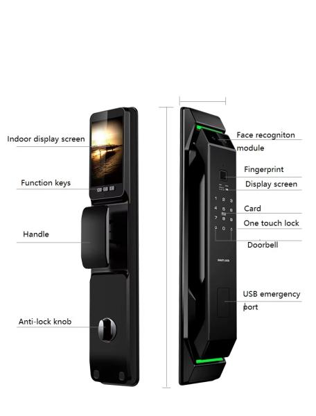 WIFI APP Face Smart Door Lock Aluminum Fingerprint Tuya Door Lock