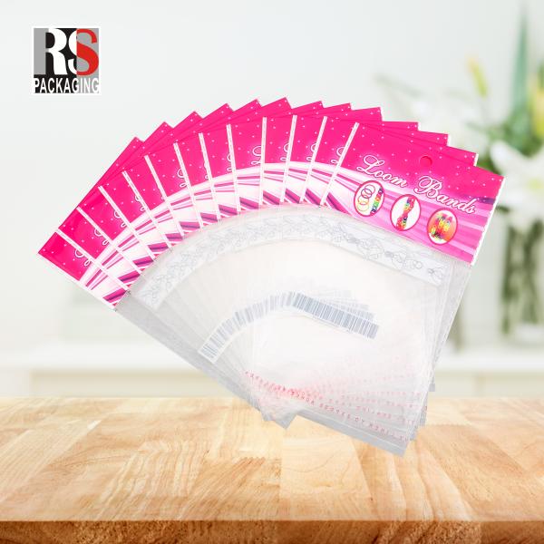 Food Snacks Packaging Stand Up Pouch Disposable OPP Poly Plastic Header Bags