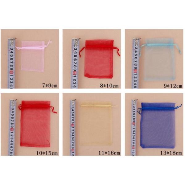 Wedding Gift Drawstring Jewelry Pouch ISO9001 Approved Comfortable Organza Bags