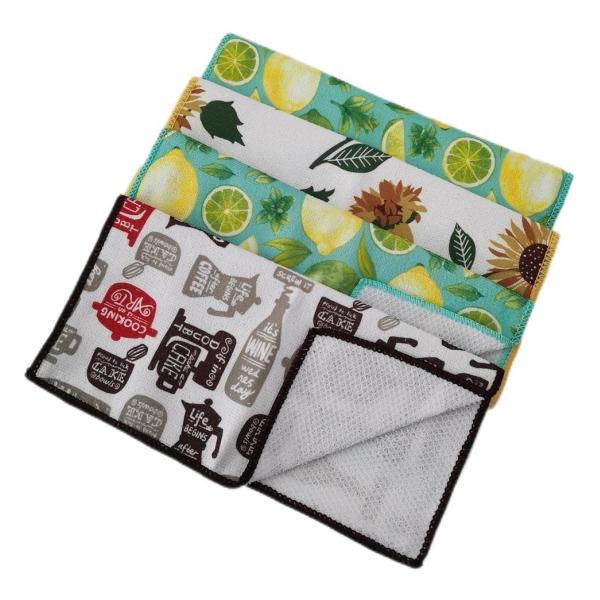 All Polyester Kitchen Microfiber Dish Towel Cleaning Cloth