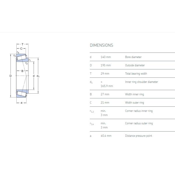T4CB 140  Tapered roller bearings, single row  T4CB140 , T4CB 140