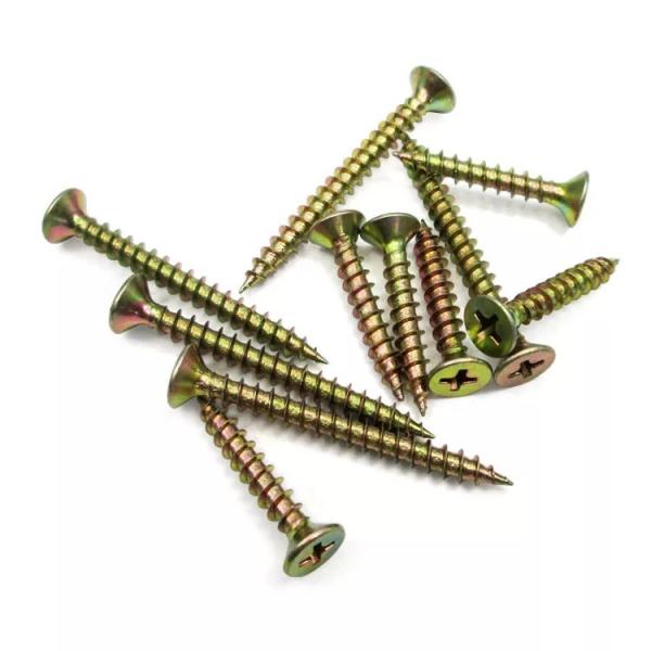 Yellow Zinc Plated Phillips Drive Flat Head Wood Screws Furniture Screws Tapping Screws