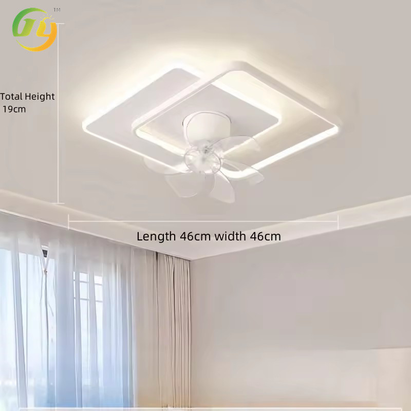 SENKAI Metal ABS Acrylic Blade Ceiling Fan LED Light Source Дистанционное управление Медь Дом B