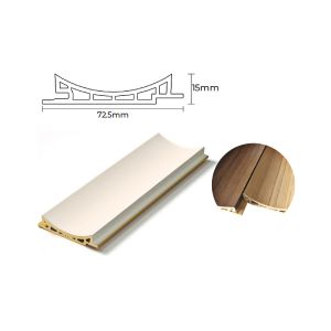 Unique Arc Profile PVC Fluted Wall Panels 70x15mm 3D Wave Grooved Decorative Grille Easy DIY Interior Cladding