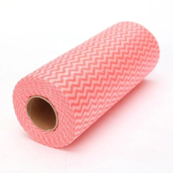 Кухонный шпунлайс нетканые юмбо рулоны одноразовые чистящие ткани