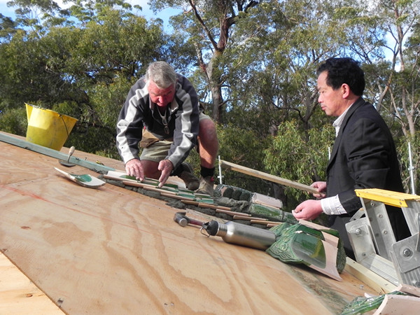 Газебо застеклило дом сада графического дизайна виска конкретных черепиц китайский