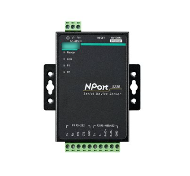 2 PORT 5230 Port RS-232/422/485 Serial Port Device Networking Server for MOXA