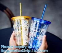 Sequin Double Layer Water Bottle Glitter Cup Heat Cold Insulation Party Home Wedding Thanksgiving Birthday Toasting