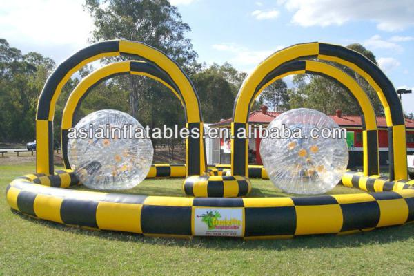 Giant Cricket Inflatable Zorb Ball Track For Outdoor Kindergarten