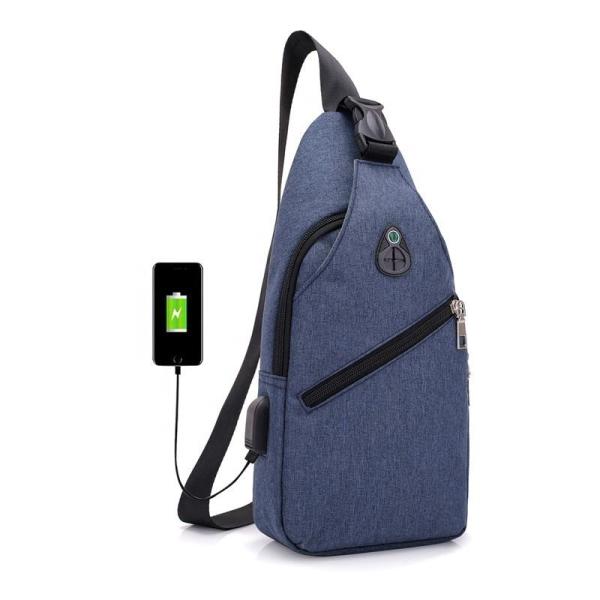 Multipurpose Crossbody Sling Bag With Usb Charging Port Oxford Fabric Waterproof