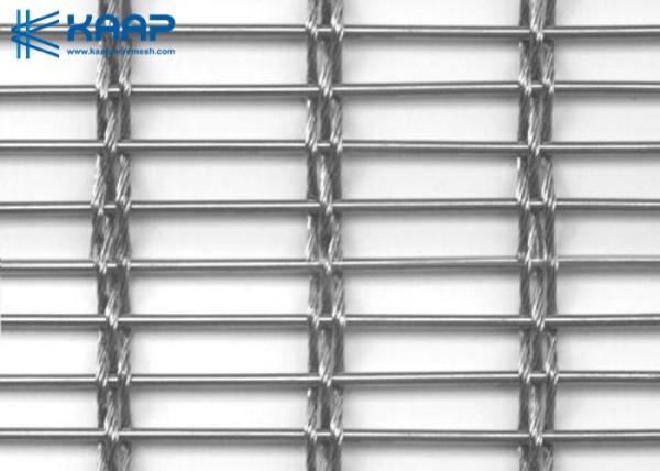 Building Facades Decorative Steel Mesh Cable Rod Corrosion Resistant Plain Weave