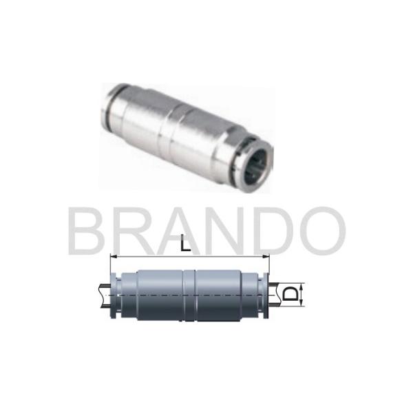 Прямые пневматические штуцеры шланга, плакировка никеля штуцеров пробки нажима латунная