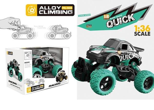 1 : 32 Alloy Climbing Vehicles Big Wheels Children's Play Toys Pull Back Go Power