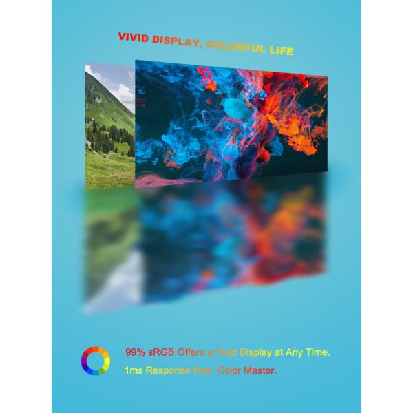 IPS Screen 24 Inch LED Gaming Computer Monitor High Refresh Rate White Color Eye Care