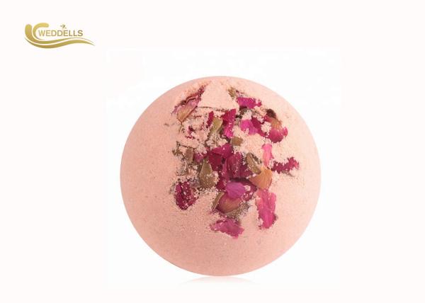 High Essence Oil Rose Petal Bath Bomb For Skin Whitening / Moisturizing